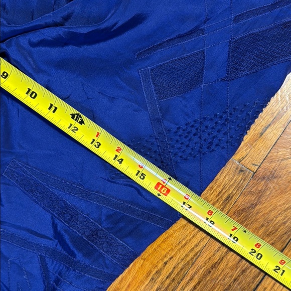 VANESSA BRUNO Women's 100% Silk Blue Slouchy Twist Detail Mini Dress Size 36 - Picture 9 of 11